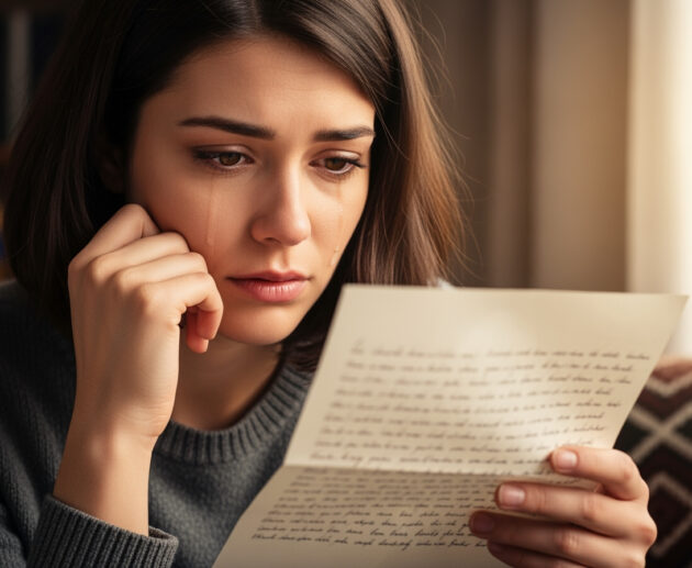 Maya, reading a heartfelt last message