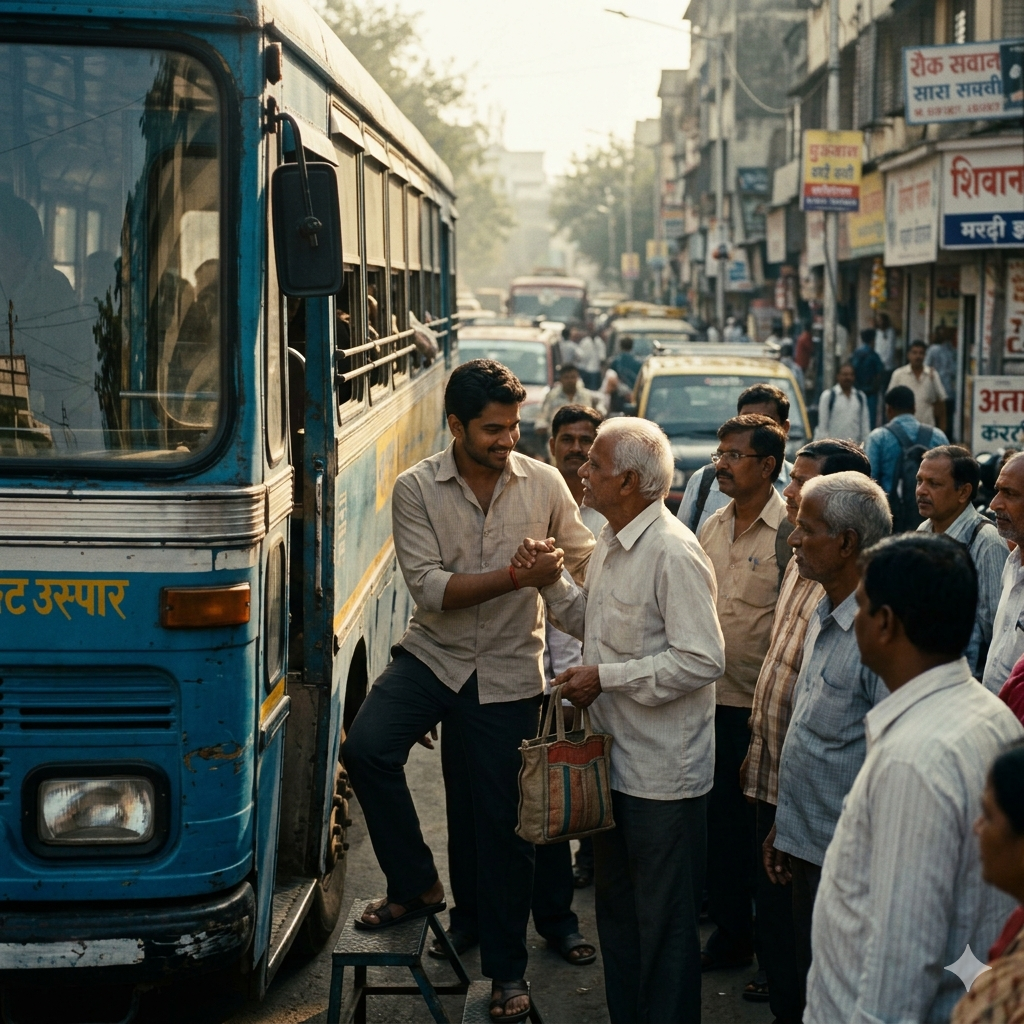 At the Bus Stop: A Simple English Story for Daily Conversation