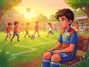 Rohan dreams of playing for his school football team but spends most matches on the bench. Through patience, practice, and determination, he learns that success comes to those who stay ready when their opportunity arrives.