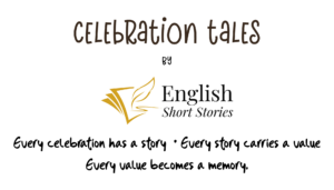 Celebration Tales banner by English Short Stories featuring tagline Every celebration has a story